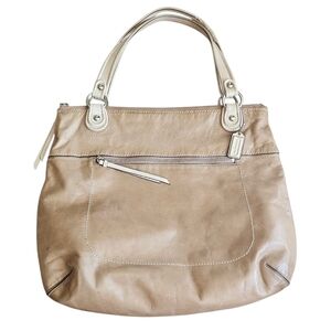 Y2k Vintage Coach Hampton Large Leather Purse Tote 18998